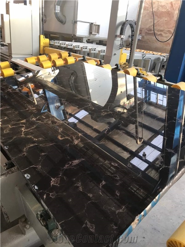Golden Movro Marble Block, Iran Black Marble