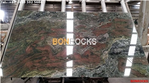 Green Jadeite 3cm Dramatic Multicolor Veins Slabs