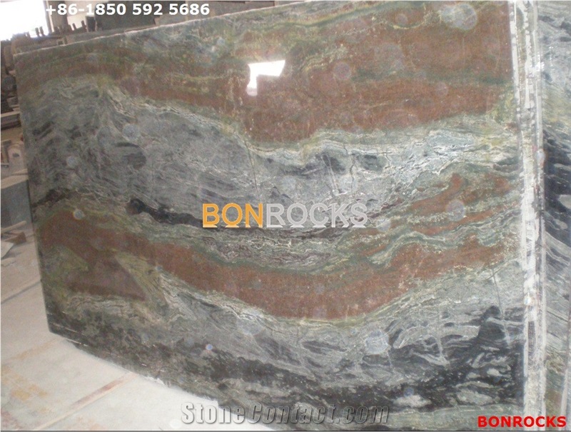 Green Jadeite Granite 3cm Dramatic Veins Slabs