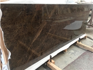 China Dark Emperador Brown Marble Slabs