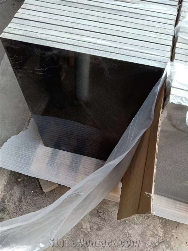 China Polished Hebei Black Granite Slab and Tile