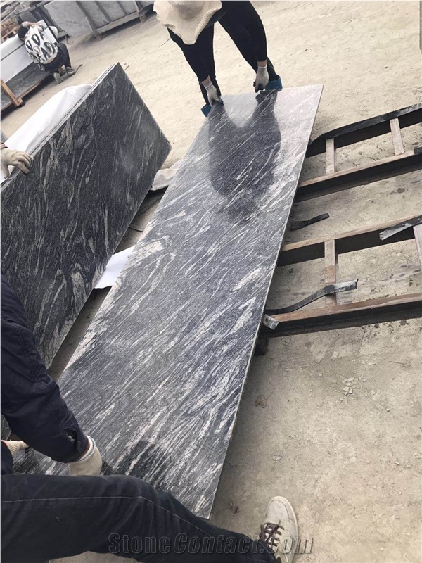 China Polished Wave Washed Sand Granite Floor Tile