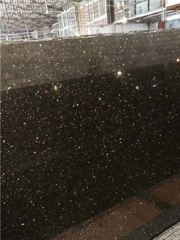 Indian Polished Nero Galaxy Granite Slab and Tiles