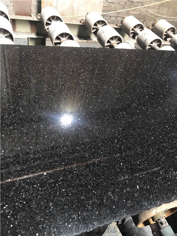 Indian Polished Nero Galaxy Granite Slab and Tiles
