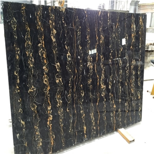 Italian Black and Gold Marble Slabs