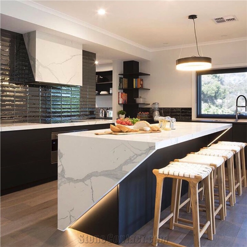 Italian White Marble Bianco Calacatta Marble Slab