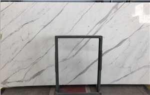 Italian White Marble Bianco Calacatta Marble Slab