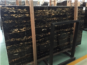Italy Polished Portoro Gold Marble for Building