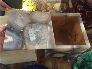 Luxury Brown Onyx Agate for Ice Bbucket