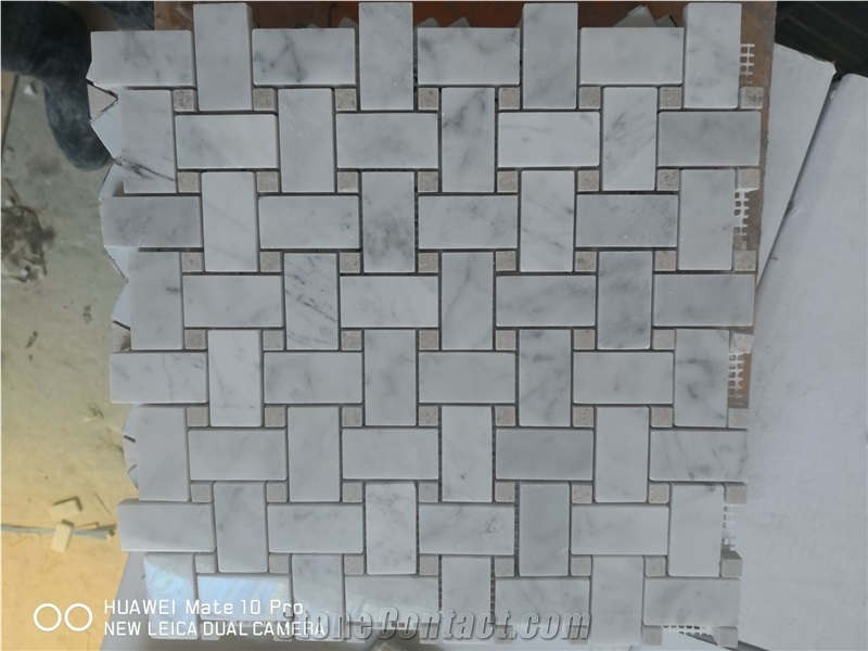 New Designs Carrara White Marble Mosaic Tiles