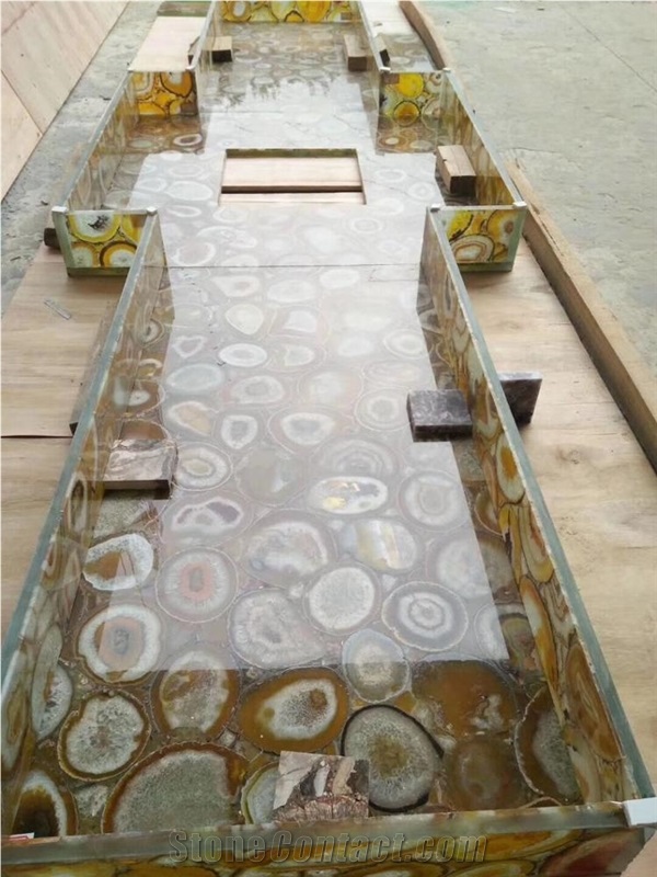Polished Gemstone Wall Panels and Slabs