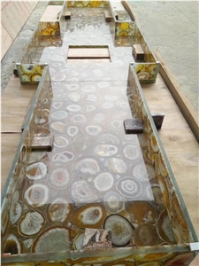 Polished Gemstone Wall Panels and Slabs