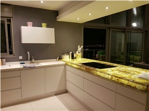 Polished Gemstone Wall Panels and Slabs