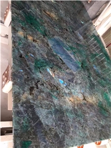 Polished Lemurian Blue Granite Slabs