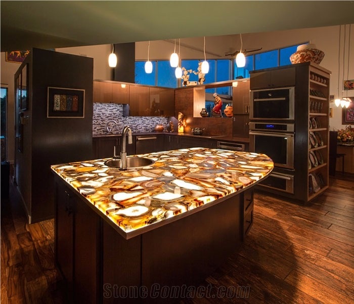 Semi Precious Agate Stone Panels for Feature Wall