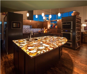 Semi Precious Agate Stone Panels for Feature Wall