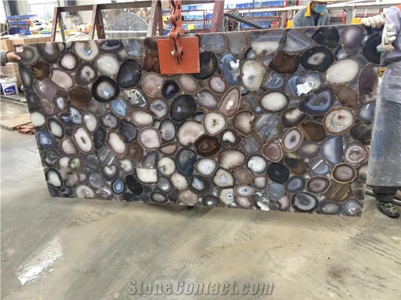 Top Grade Brown Onyx Agate Stone Semiprecious Slab