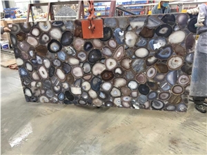 Top Grade Brown Onyx Agate Stone Semiprecious Slab