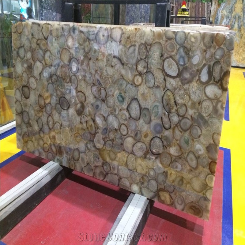 Top Grade Brown Onyx Agate Stone Semiprecious Slab