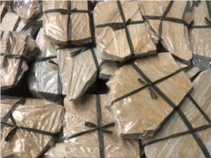 Albino Yellow Landscaping Stones Flagstone Production