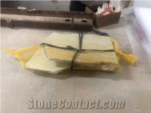 Albino Yellow Landscaping Stones Flagstone Production
