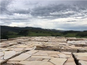 Albino Yellow Landscaping Stones Flagstone Production