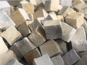 Albino Yellow Landscaping Stones Flagstone Production