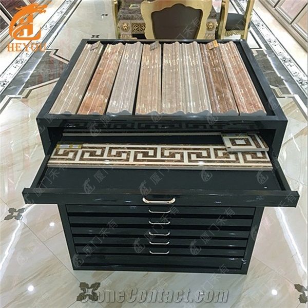 Drawer Type Stone Display Cabinet Tile Display