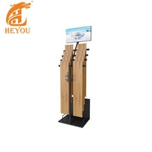 Simple Style Wooden Floor Metal Display Racks