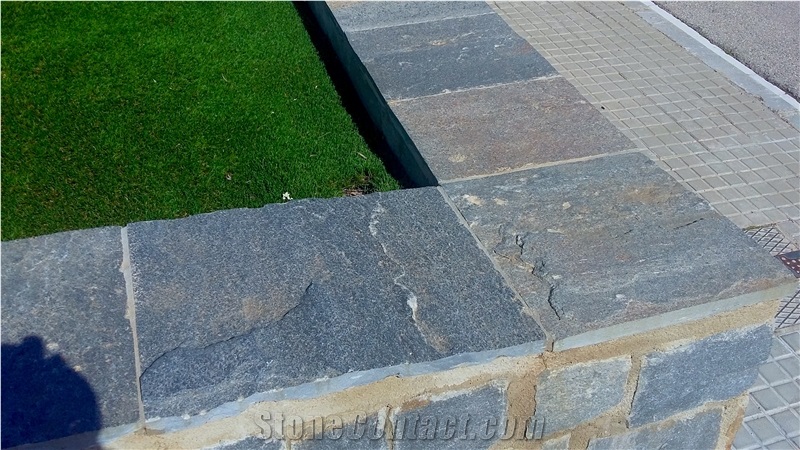 Blue Quartzite Cut Stone Irregular Surface Walling
