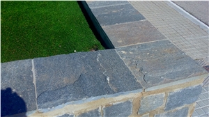 Blue Quartzite Cut Stone Irregular Surface Walling