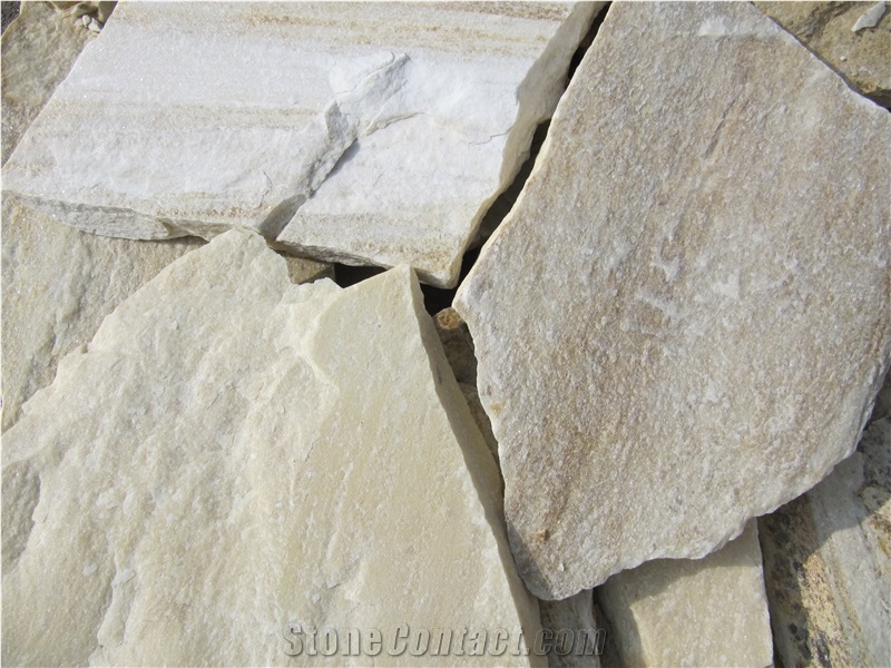 Vanilla Quartzite Flagstone Walling