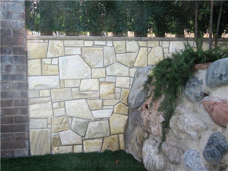 Vanilla Quartzite Flagstone Walling