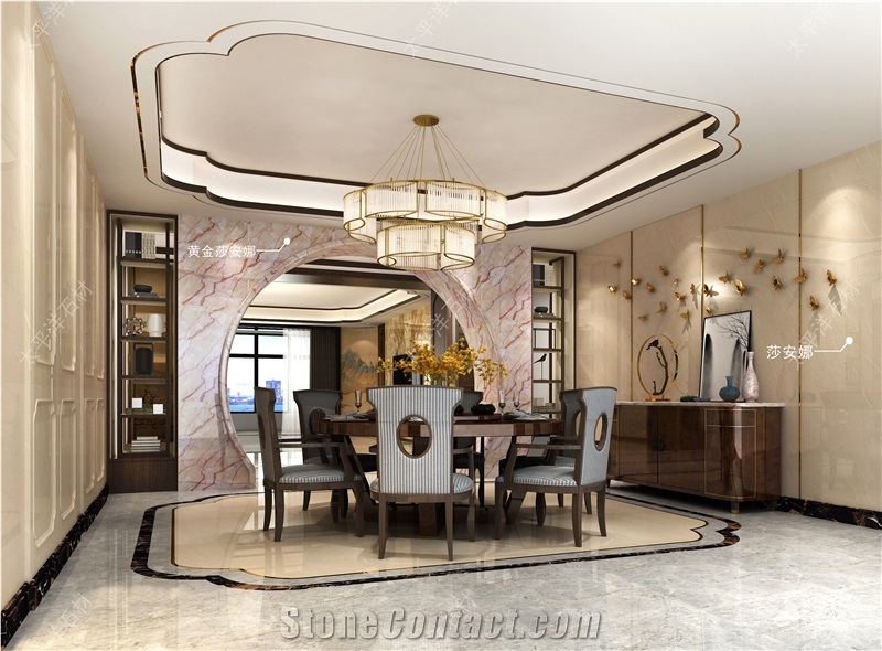 Gold Royal Botticino Marble Slabs,Bathroom Tiles