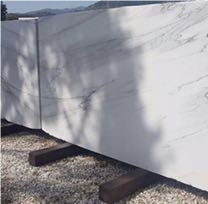 Crystal Marble Block with Blue Lines