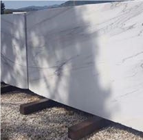Crystal Marble Block with Blue Lines