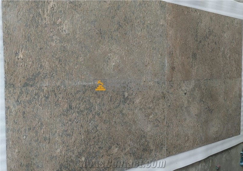Golden Brown Flexible Slate Stone Veneer Sheets