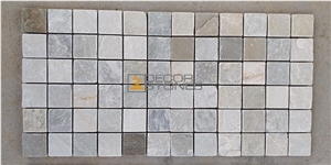 Himachal White Quartzite Mosaic