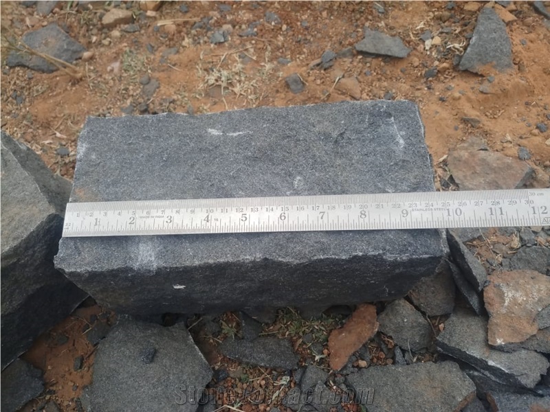 Indian Black Granite Cubestones, Cobble Stones