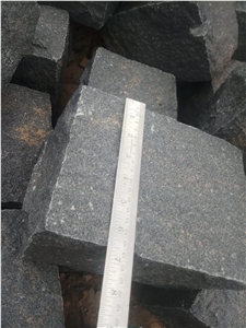 Indian Black Granite Cubestones, Cobble Stones