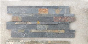 Jak Multicolor Black Slate Ledge Stone Panels