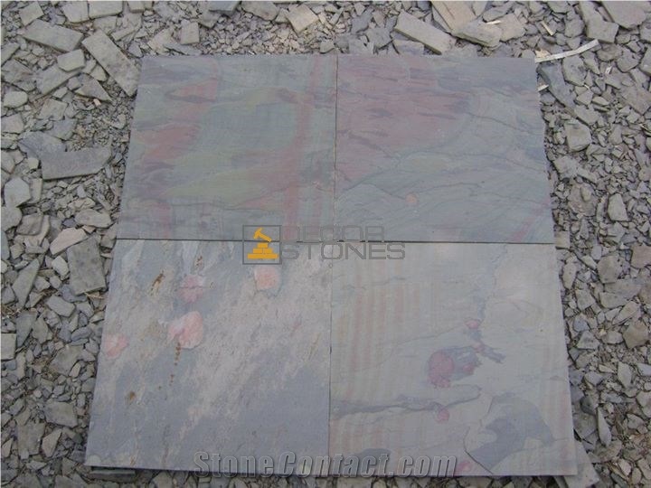 Multi Pink Slate Stone Tiles