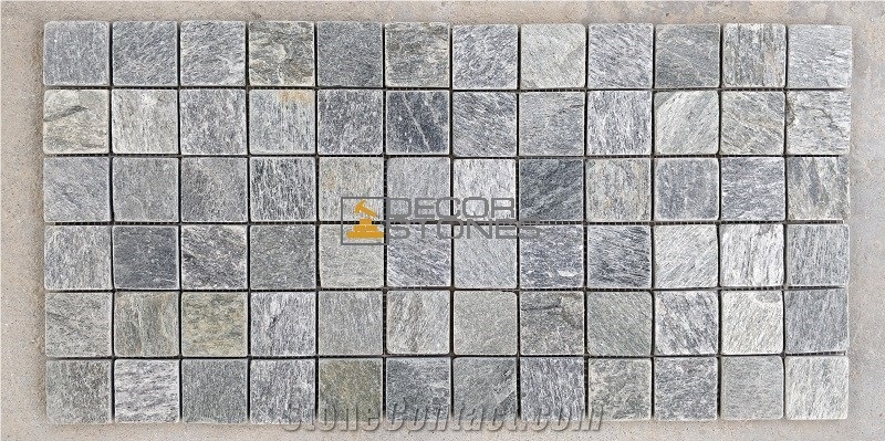 Silver Shine Quartzite Mosaic