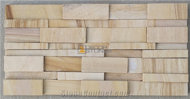 Teakwood Sandstone Ledge Stone Panel