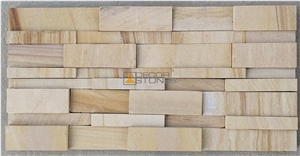 Teakwood Sandstone Ledge Stone Panel