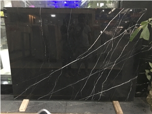Black Ice Flower Marble Slabs & Flooring Tile