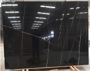 Black Ice Flower Marble Slabs & Flooring Tile