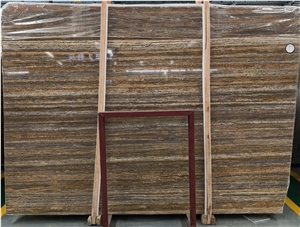 Brown Wood Grain Travertine Slabs Wall Floor Tiles Brown Wood Grain Travertine Slabs Wall Floor Tiles