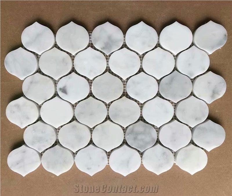 Calacatta Gold Marble Arabesque Mosaic Tile Price