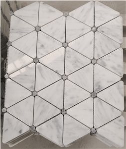 Calacatta Gold Marble Arabesque Mosaic Tile Price